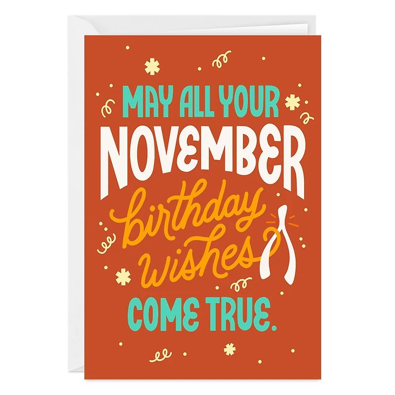 November Wishes Custom Birthday Card for only USD 4.99 | Hallmark