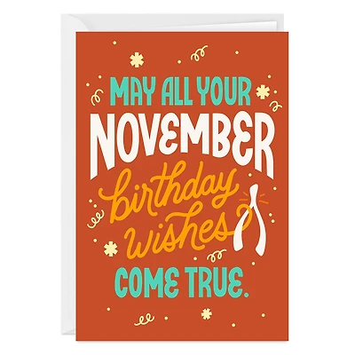 November Wishes Custom Birthday Card for only USD 4.99 | Hallmark