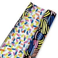 Geo Pattern on White and Wavy Blue Lines Reversible Table Runner for only USD 4.99 | Hallmark
