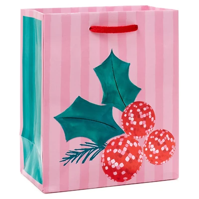 6.5" Disco Berries on Pink Small Christmas Gift Bag for only USD 2.49 | Hallmark