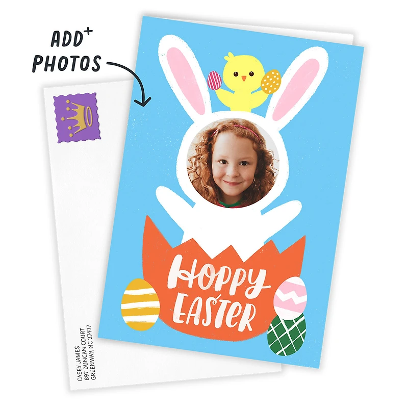 Bunny Face Hoppy Easter Custom Card for only USD 4.99 | Hallmark
