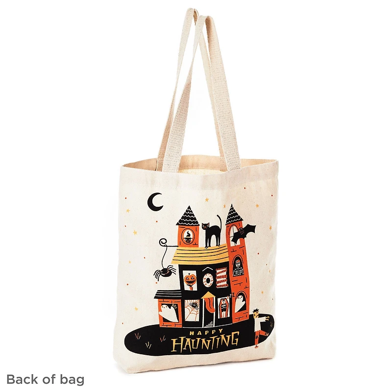 13" Happy Haunting Canvas Halloween Tote Bag for only USD 7.99 | Hallmark