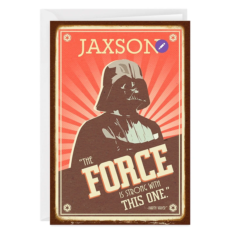 Personalized Star Wars™ Darth Vader™ Card for only USD 4.99 | Hallmark