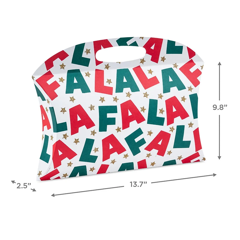 Fa La La Lettering Large Christmas Pillow Box With Handle for only USD 3.99 | Hallmark