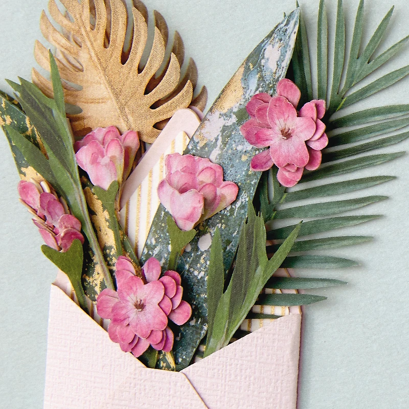 Tropical Leaves and Purple Flowers Blank Card for only USD 8.59 | Hallmark