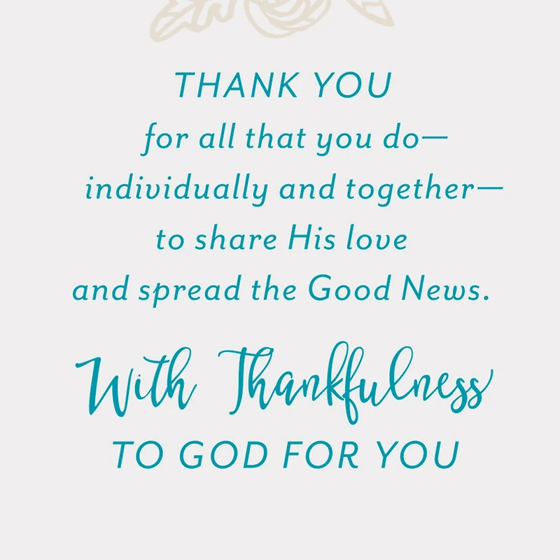 You're Great Partners in His Service Clergy Appreciation Card for Pastor and Wife for only USD 3.99 | Hallmark
