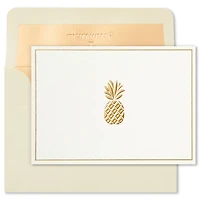 Gold Bordered Pineapple Blank Note Cards, Box of 10 for only USD 11.99 | Hallmark