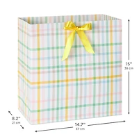 15" Pastel Plaid Extra-Deep Gift Bag for only USD 6.29 | Hallmark