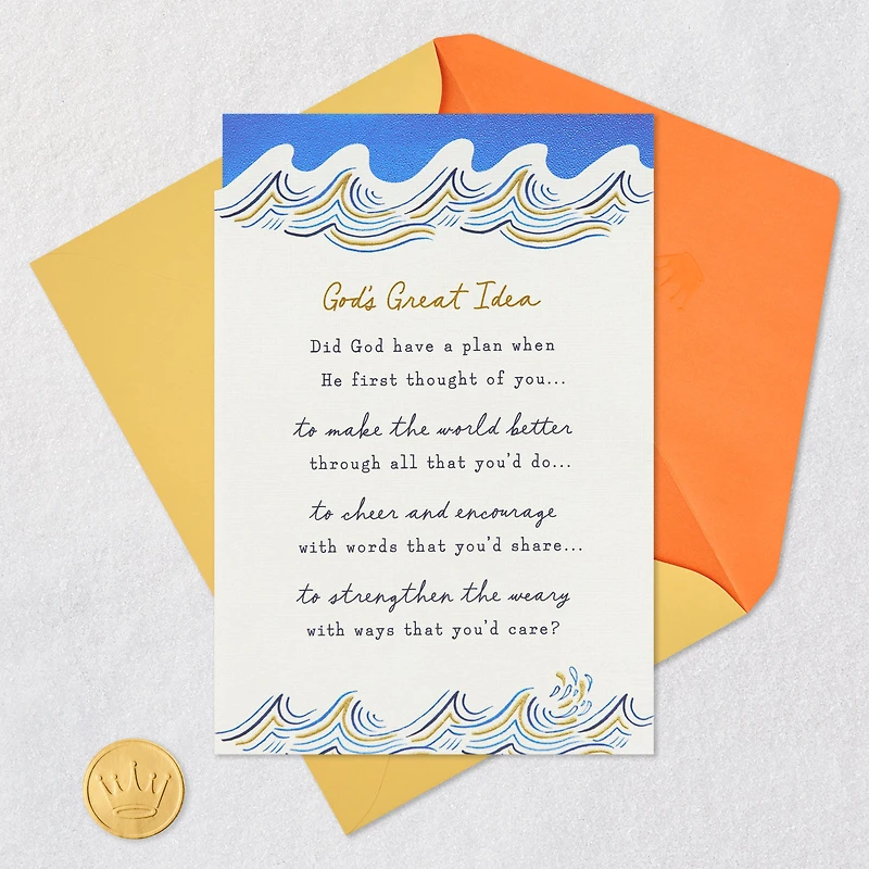 God's Great Idea Religious Birthday Card for only USD 4.99 | Hallmark