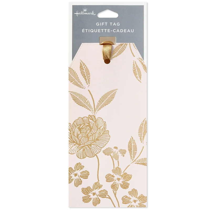 Gold Flowers on Pink Large Gift Tag for only USD 0.99 | Hallmark