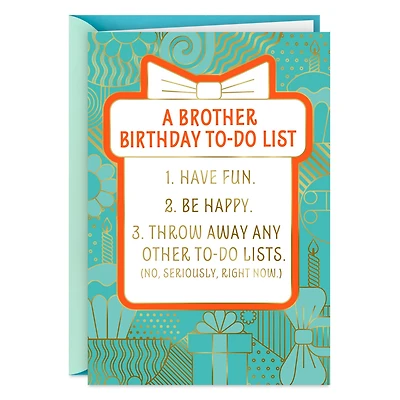 Have Fun and Relax Today Birthday Card for Brother for only USD 2.99 | Hallmark