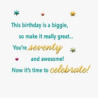 Time to Celebrate 70th Birthday Card for only USD 3.99 | Hallmark