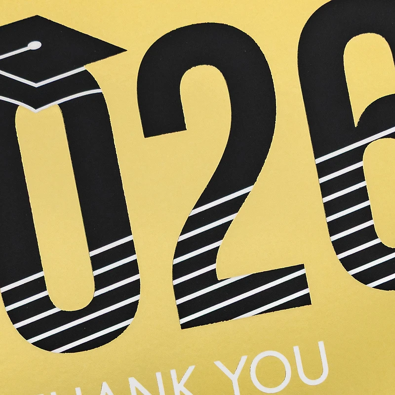 2026 Gold Foil and Black Graduation Thank You Notes, Pack of 40 for only USD 12.99 | Hallmark