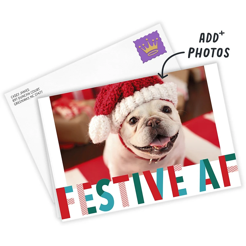 Festive AF Funny Custom Christmas Card for only USD 4.99 | Hallmark
