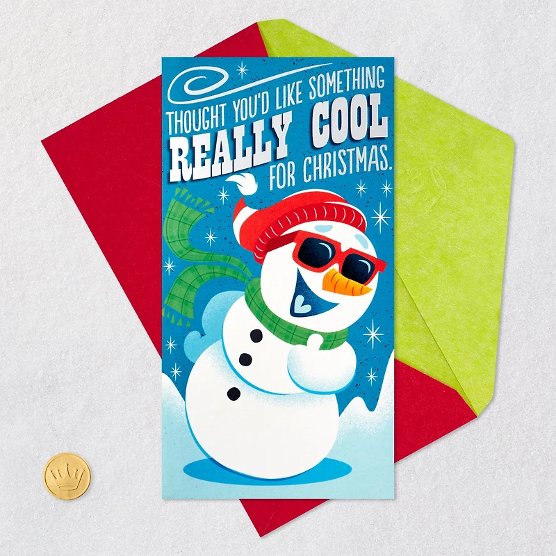 Something Cool Snowman Funny Pop-Up Money Holder Christmas Card for only USD 5.99 | Hallmark