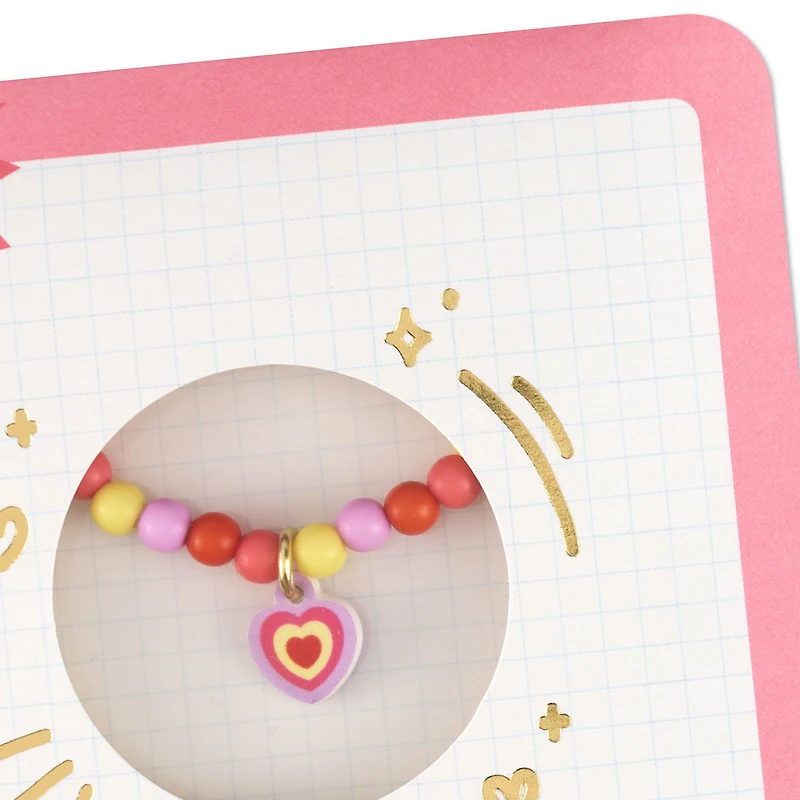 You Make Hearts Happy Valentine's Day Card for Kids With Bracelet for only USD 6.99 | Hallmark