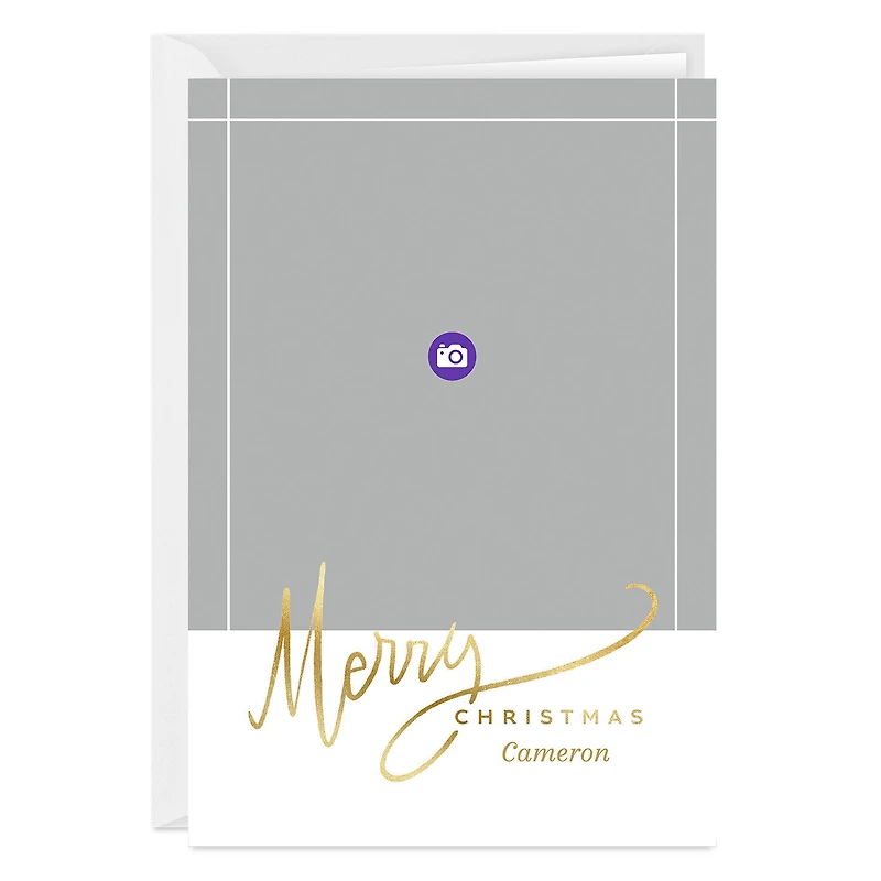 Personalized Elegant Merry Christmas Photo Card for only USD 4.99 | Hallmark