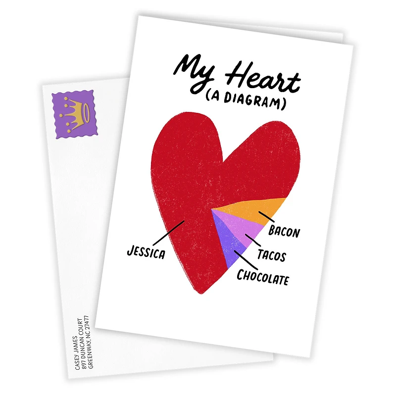 Heart Pie Chart Funny Custom Anniversary Card for only USD 4.99 | Hallmark