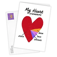 Heart Pie Chart Funny Custom Anniversary Card for only USD 4.99 | Hallmark