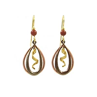 Silver Forest Gold-Tone Mixed Metal Spiral Teardrop Earrings for only USD 21.00 | Hallmark