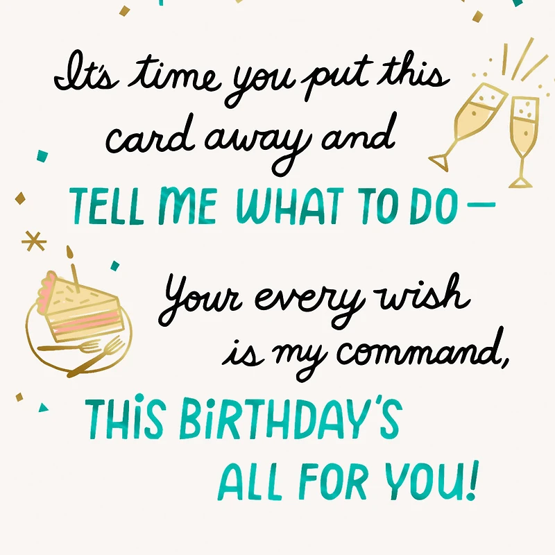 Your Every Wish Is My Command Romantic Birthday Card for only USD 4.59 | Hallmark