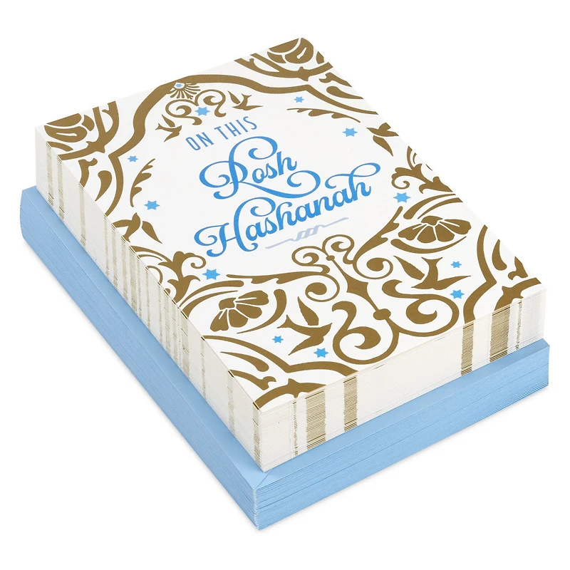 Sweet New Year of Blessings Rosh Hashanah Cards, Pack of 40 for only USD 15.49 | Hallmark