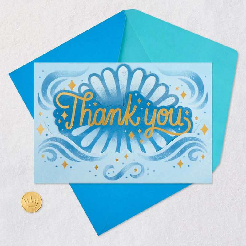 Blue and Gold 3D Pop-Up Thank-You Card for only USD 6.99 | Hallmark
