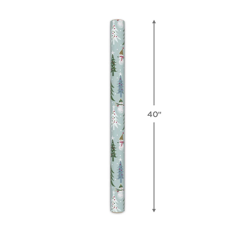 Snowmen and Christmas Trees Jumbo Wrapping Paper Roll, 90 sq. ft. for only USD 9.99 | Hallmark
