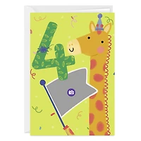 Festive Giraffe Custom 4th Birthday Card for only USD 4.99 | Hallmark