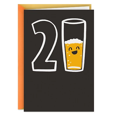 Don't Settle for Half-Glassed Funny 21st Birthday Card for only USD 4.49 | Hallmark