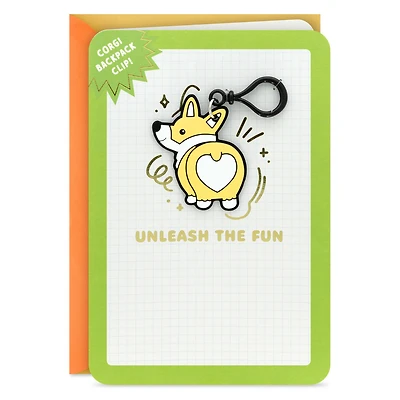 Unleash the Fun Birthday Card for Kids With Corgi Dog Backpack Clip for only USD 7.99 | Hallmark