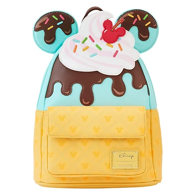 Loungefly Disney Mickey and Minnie Ice Cream Cone Mini Backpack for only USD 80.00 | Hallmark