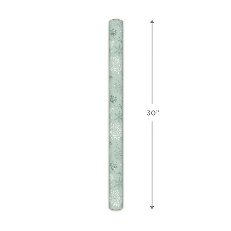 Snowflakes on Sage Wrapping Paper Roll, 22.5 sq. ft. for only USD 4.99 | Hallmark