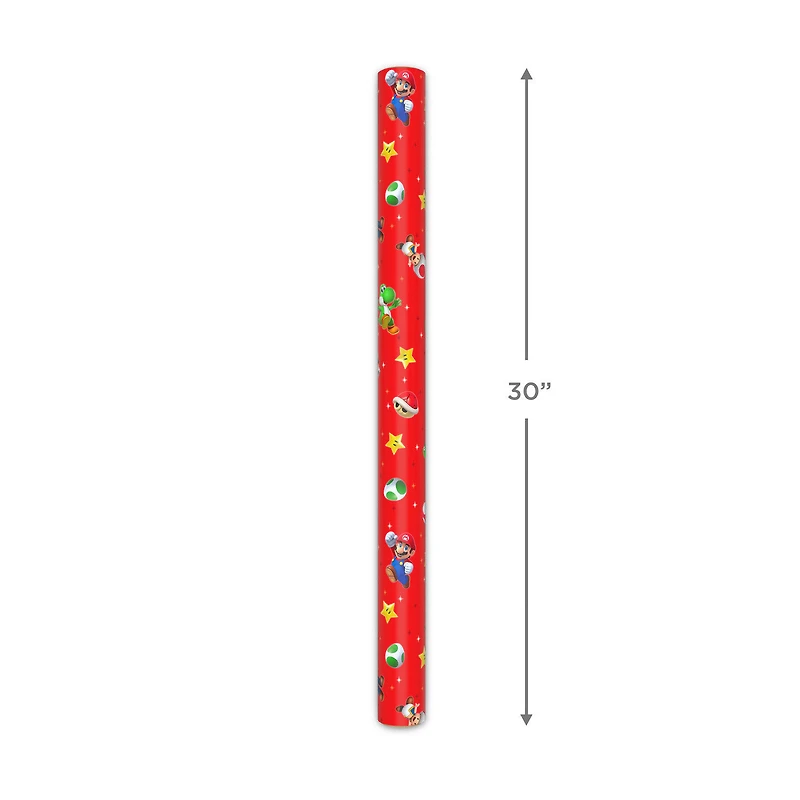 Nintendo Super Mario™ Mario, Luigi and Friends on Red Wrapping Paper, 25 sq. ft. for only USD 4.99 | Hallmark