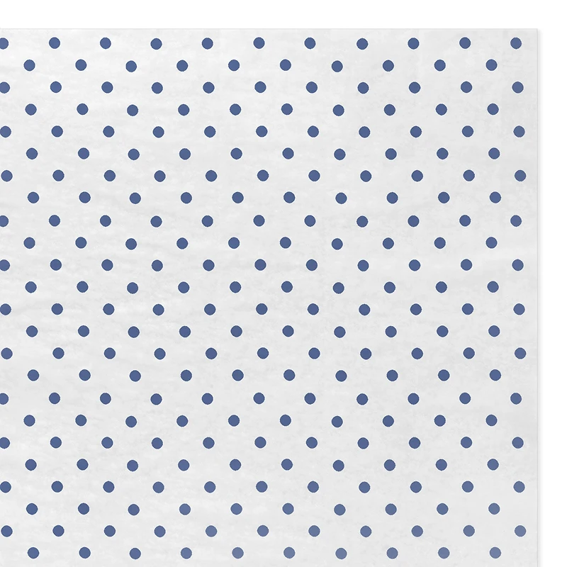 Navy Blue Polka Dots on White Tissue Paper, 6 sheets for only USD 1.99 | Hallmark
