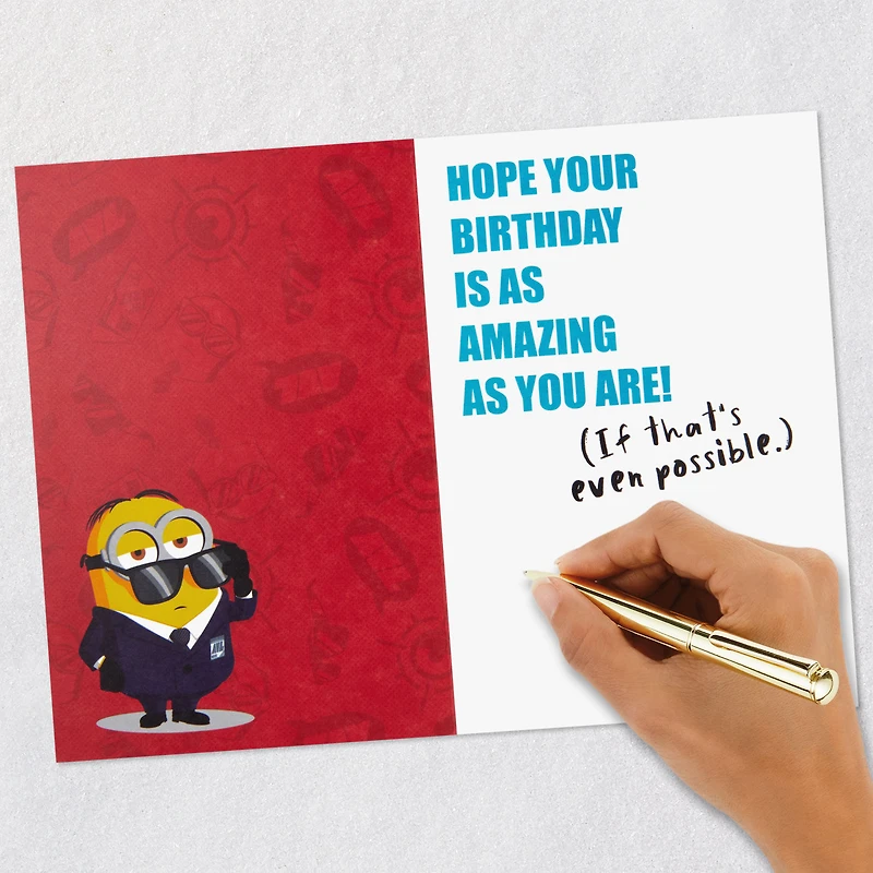 Despicable Me 4 Mind-blowing Coolness Minions Birthday Card for Kids With Stickers for only USD 4.99 | Hallmark