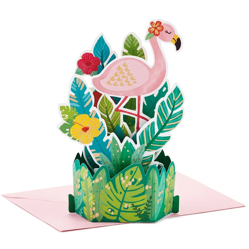 Sunny Hello Flamingo 3D Pop-Up Hello Card for only USD 5.99 | Hallmark