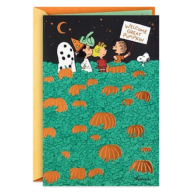 Peanuts® Welcome Great Pumpkin Halloween Card for only USD 3.29 | Hallmark