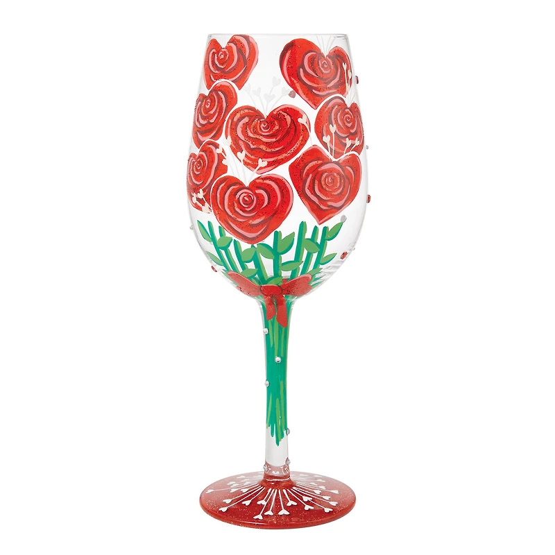 Lolita Valentine's Bouquet Handpainted Wine Glass, 15 oz. for only USD 32.99 | Hallmark
