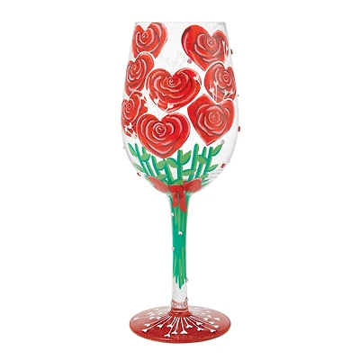 Lolita Valentine's Bouquet Handpainted Wine Glass, 15 oz. for only USD 32.99 | Hallmark