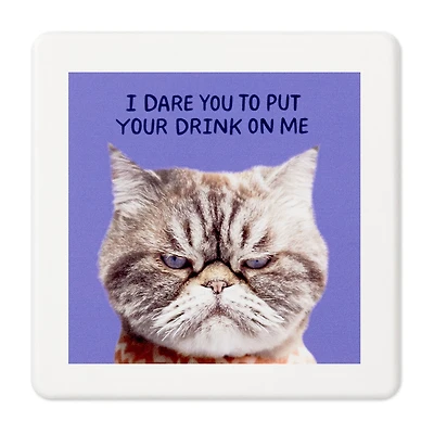 Grumpy Kevin the Cat Photo Funny Coaster for only USD 6.99 | Hallmark