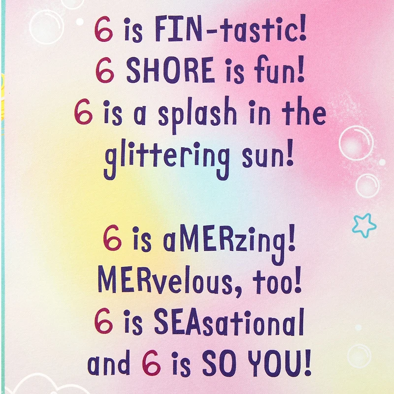 Barbie™ Sweet Mermaid Musical 6th Birthday Card for only USD 6.59 | Hallmark