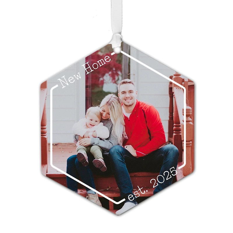 New Home Metal Personalized Ornament, Custom Photo and Text for only USD 17.99 | Hallmark