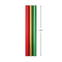 Red, Green, Gold Foil 3-Pack Christmas Wrapping Paper, 60 sq. ft. for only USD 16.99 | Hallmark