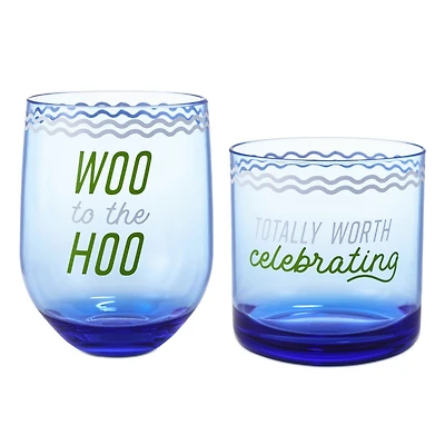 Woo Hoo Worth Celebrating Drinking Glasses, Set of 2 for only USD 34.99 | Hallmark