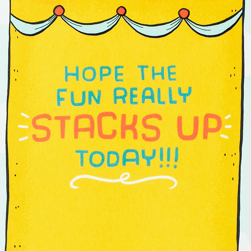 Hope the Fun Stacks Up Pop-Up Birthday Card for Grandson for only USD 6.99 | Hallmark