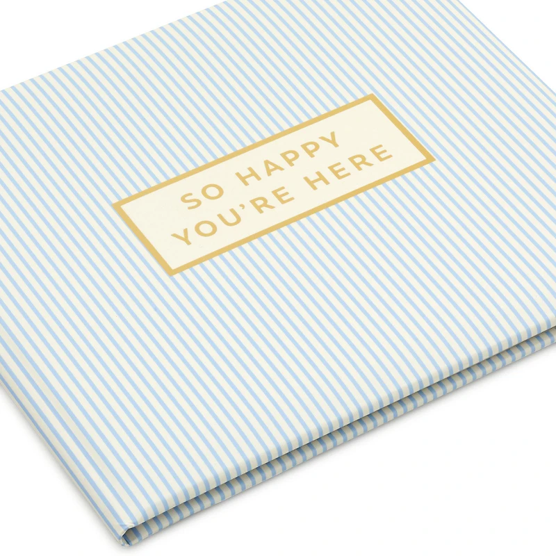 So Happy You're Here Blue and White Striped Guest Book for only USD 26.99 | Hallmark