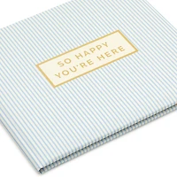 So Happy You're Here Blue and White Striped Guest Book for only USD 26.99 | Hallmark