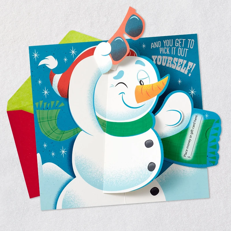 Something Cool Snowman Funny Pop-Up Money Holder Christmas Card for only USD 5.99 | Hallmark
