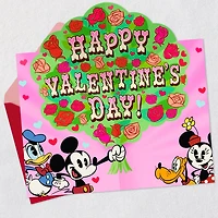 Disney Mickey Mouse and Friends Flower Bouquet Funny Pop-Up Valentine's Day Card for only USD 5.99 | Hallmark